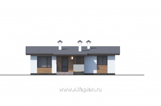 Проекты домов Альфаплан - «Зита» - загородный дом для отдыха - превью фасада №1
