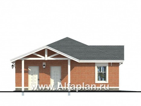 Проекты домов Альфаплан - Гараж на два автомобиля - превью фасада №3
