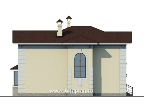 Проекты домов Альфаплан - «Репутация» - дом с аристократическими фасадами - превью фасада №3