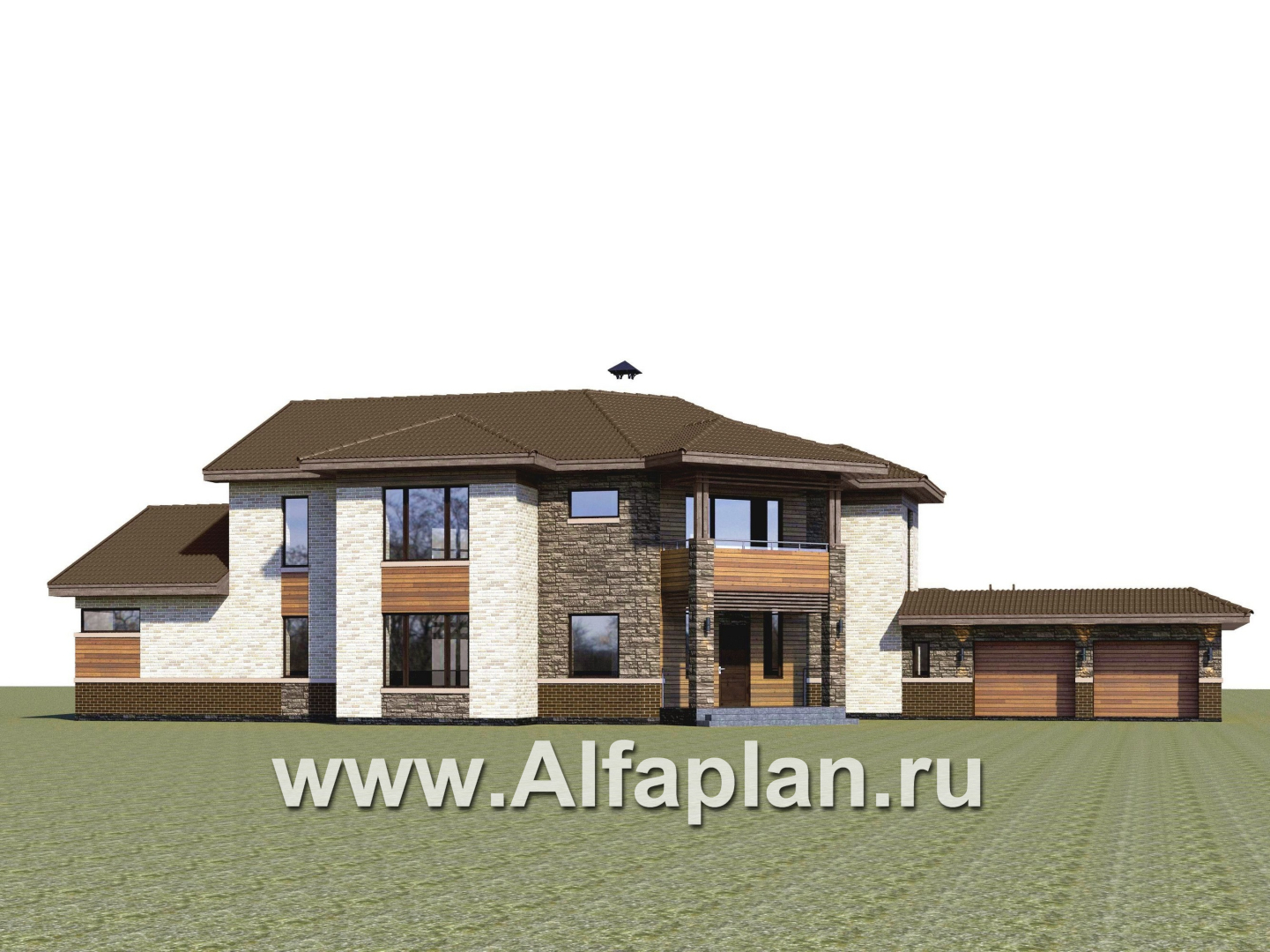 Проекты домов Альфаплан - "Шахерезада" - семейная вилла с бассейном и гаражом - дополнительное изображение №2