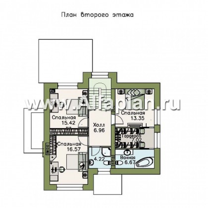 Проекты домов Альфаплан - «Verum»- компактный коттедж с удобным планом - превью плана проекта №2