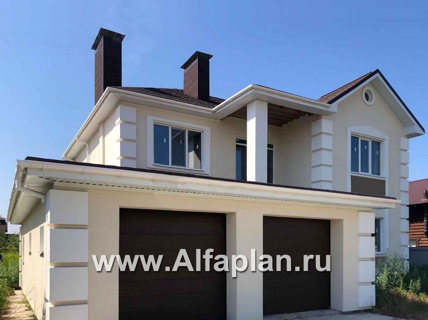 Проекты домов Альфаплан - «Орлов» - классический комфортабельный коттедж с гаражом - дополнительное изображение №3