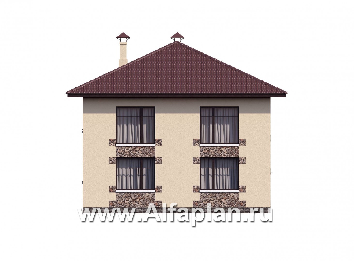 Проекты домов Альфаплан - «Вереск» — компактный и рациональный дом - изображение фасада №4