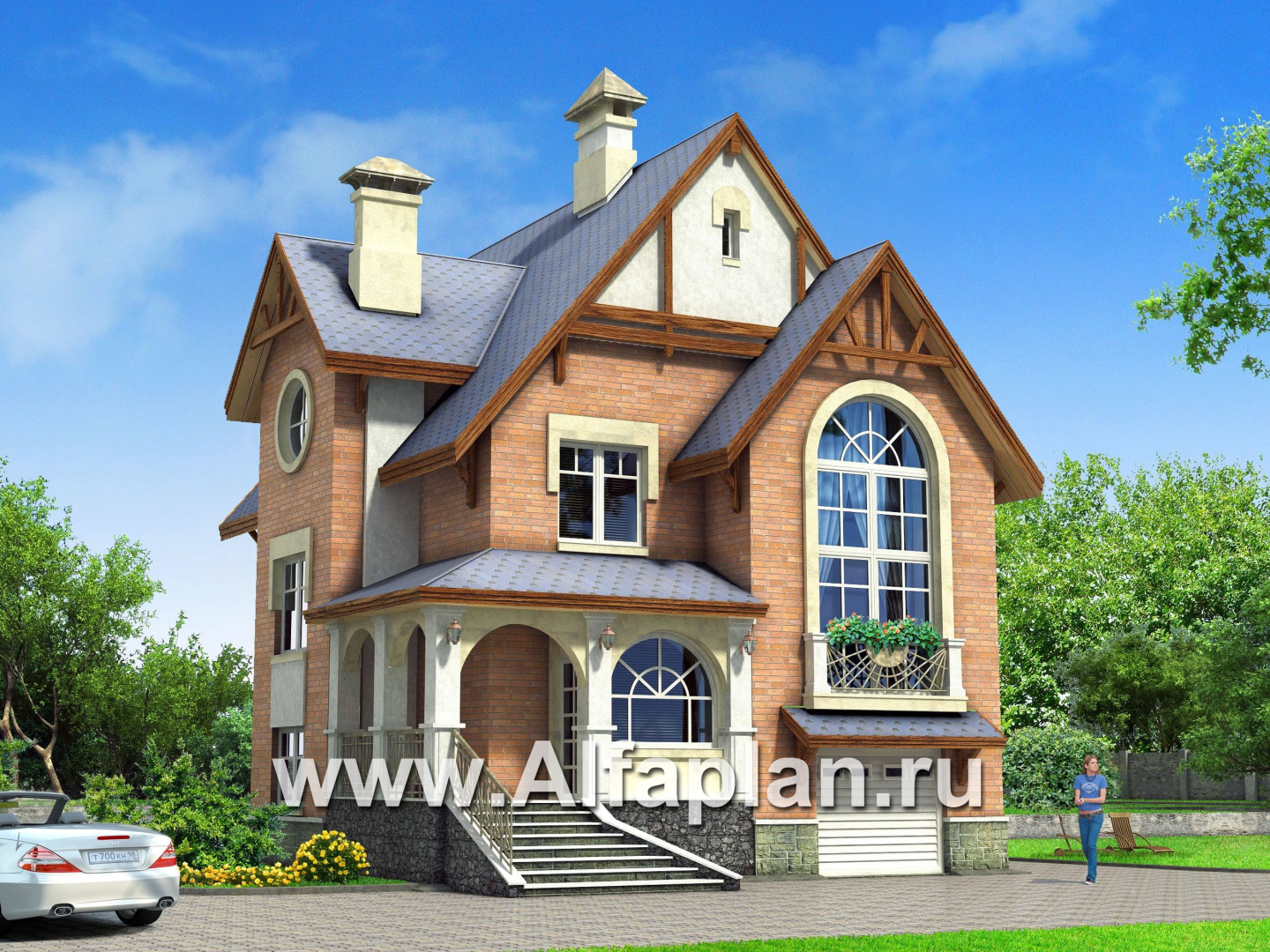 Проекты домов Альфаплан - Дом из газобетона «Индиго» - основное изображение