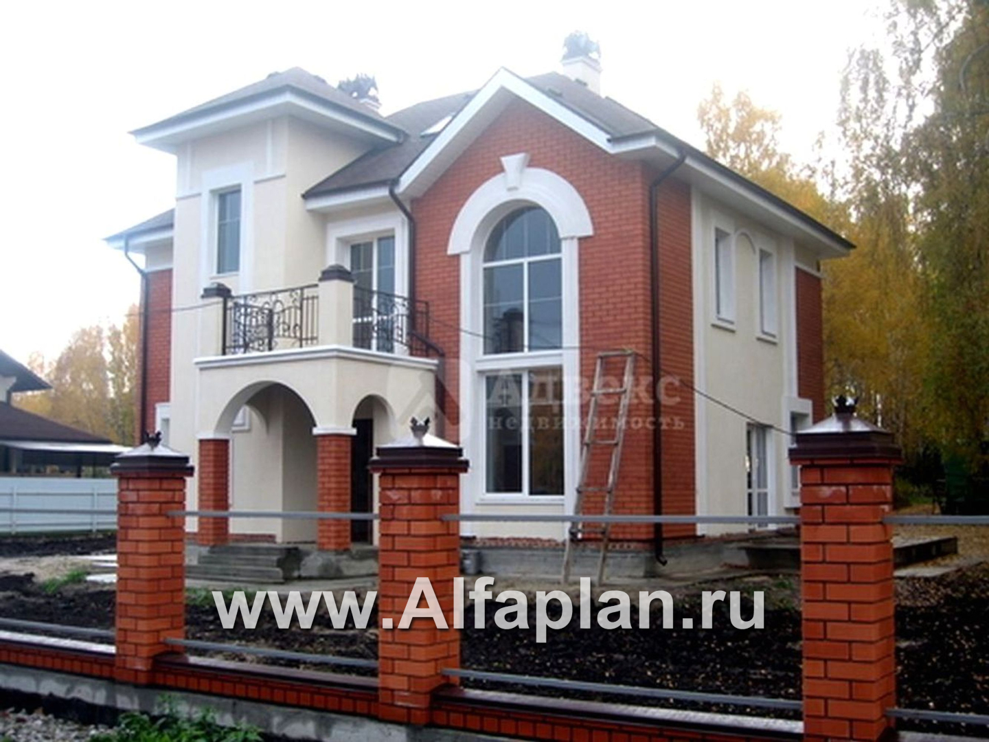 Проекты домов Альфаплан - «Разумовский» - элегантный загородный дом - основное изображение