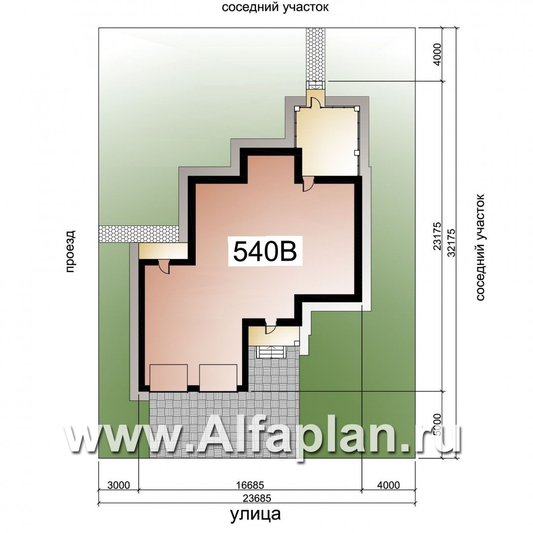 Проекты домов Альфаплан - «Семь ветров» - двухэтажный  комфортабельный коттедж с большим гаражом. - дополнительное изображение №2