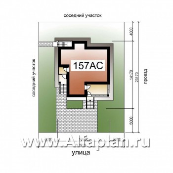 «Знаменка плюс» - проект двухэтажного дома из газобетона, планировка с эркером и с террасой, с цокольным этажом - превью дополнительного изображения №2