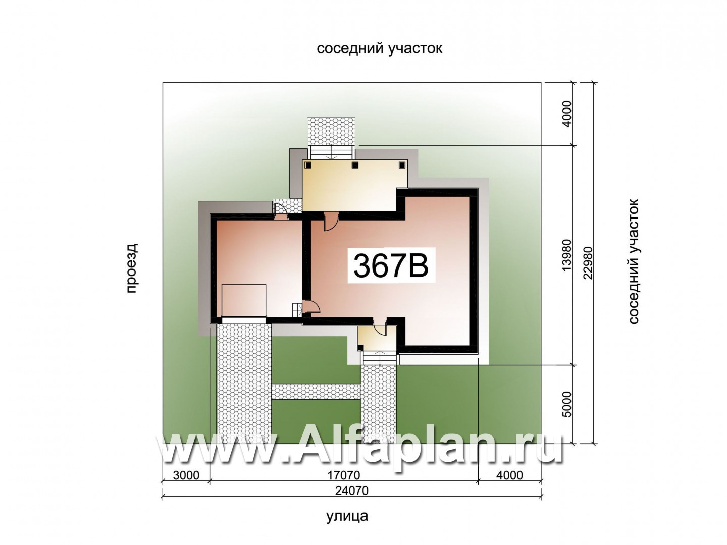 Проекты домов Альфаплан - «Огни залива» - проект дома с открытой планировкой - дополнительное изображение №2