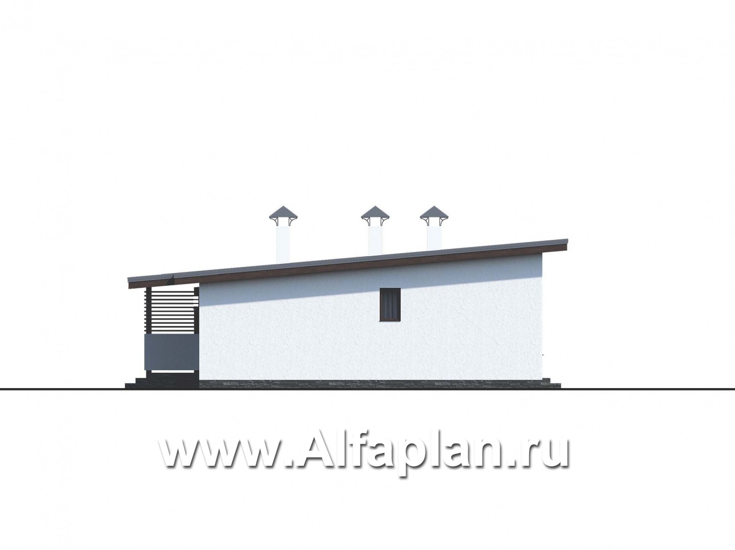 Проекты домов Альфаплан - «Зита» - загородный дом для отдыха - изображение фасада №2
